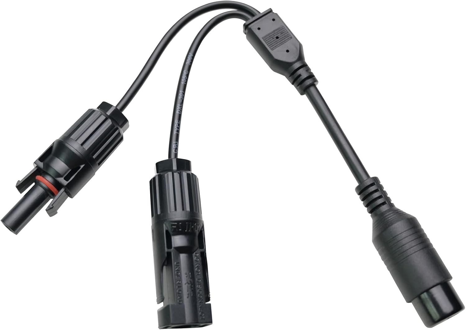 0.9FT Solar Panel Extension Cable 10AWG Wire Flame Retardant Connectors