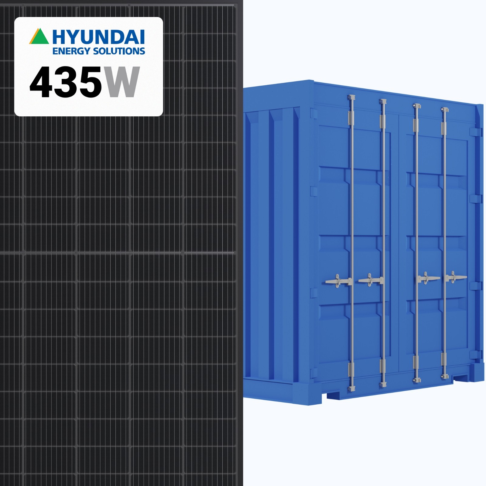 Hyundai 435W Solar Panel 108 Half-Cell HiN-T435NF(BK)