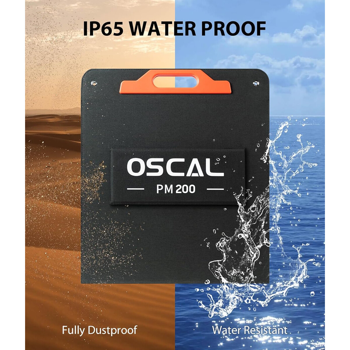 OSCAL PM 200W Foldable Solar Panel Portable IP65 With Type-C QC3.0, USB Output