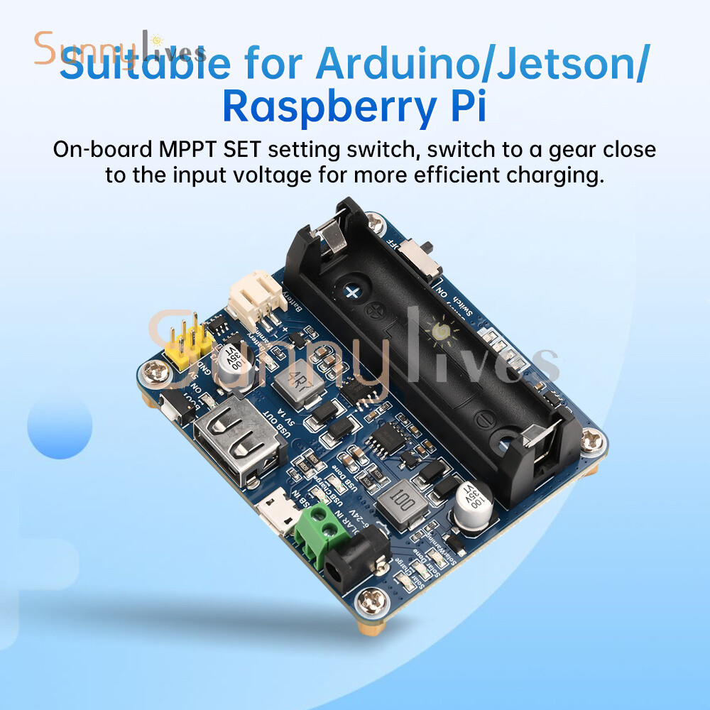 6V~24V Solar Panel Power Management Module Support MPPT 850mAh Li-ion Battery