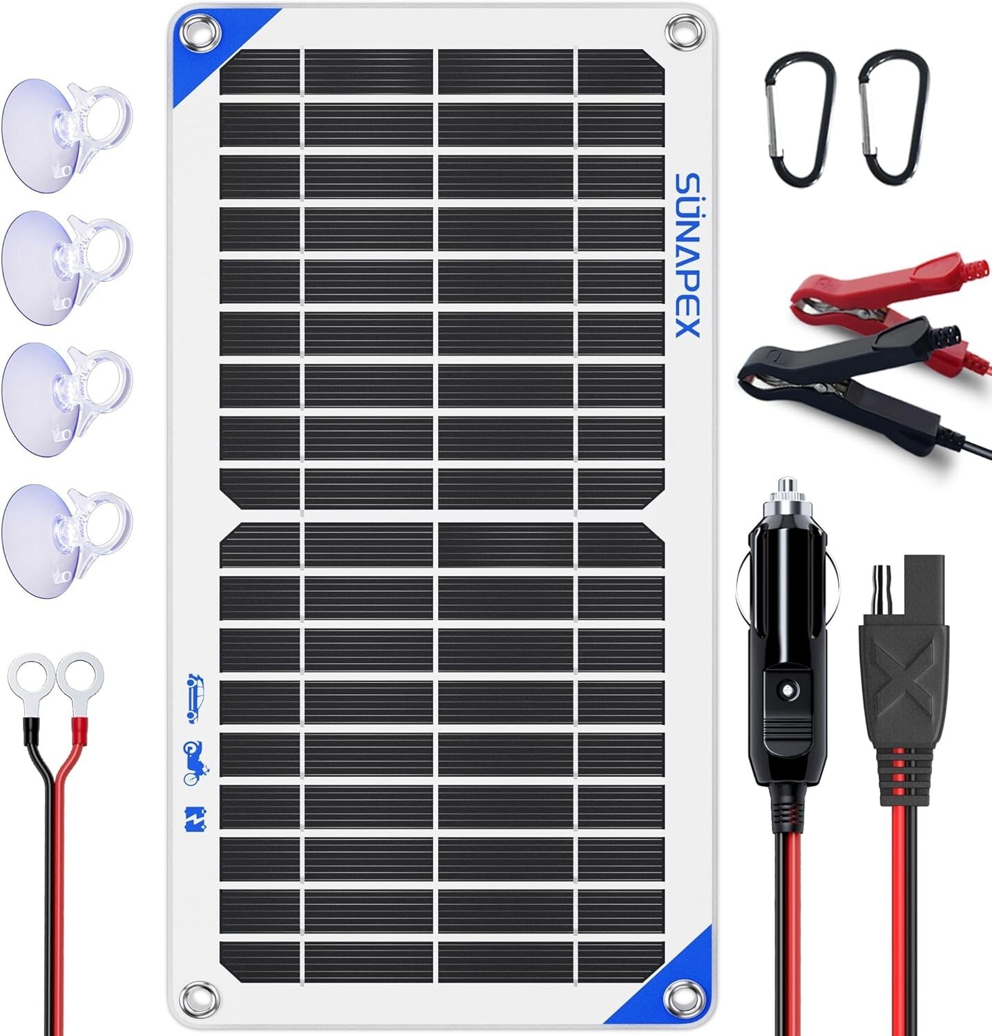 High-Efficiency 10W Monocrystalline Solar Panel Charger – IP67 Waterproof Design
