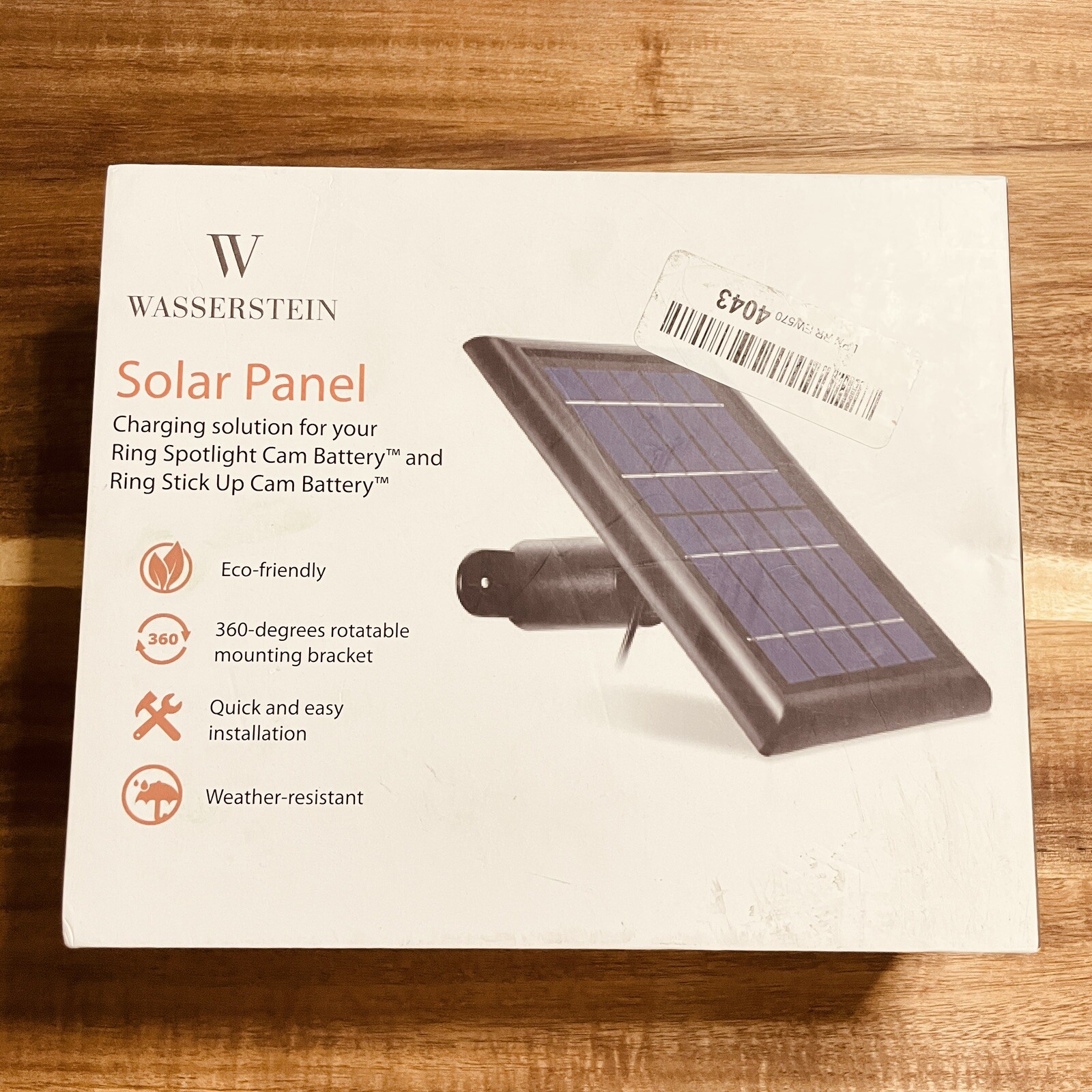 Wasserstein Ring Spot Solar Panel, Sealed Box