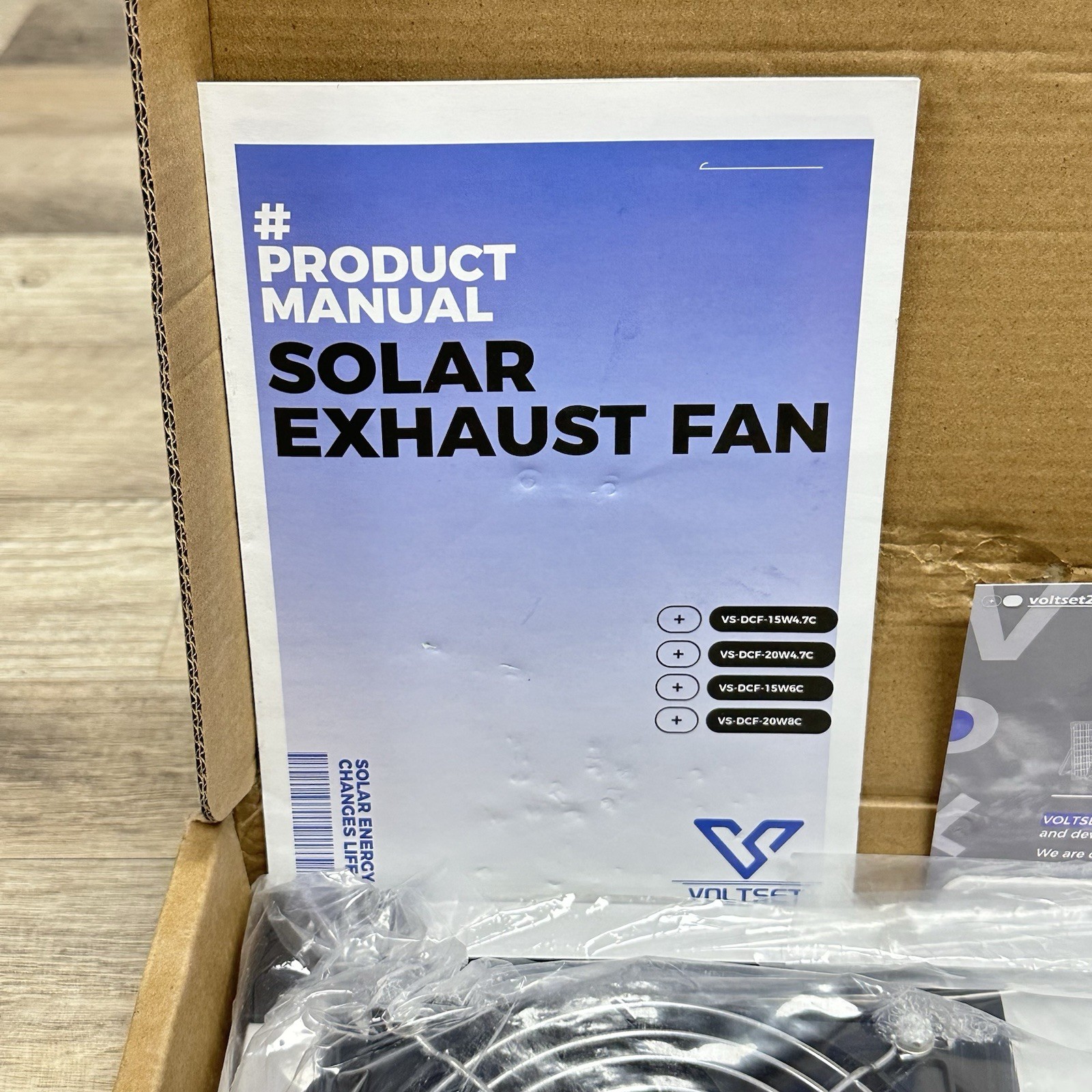 Voltset Solar Fan for Outside 20W Solar Power Exhaust Fan for Outdoor W/ Panel
