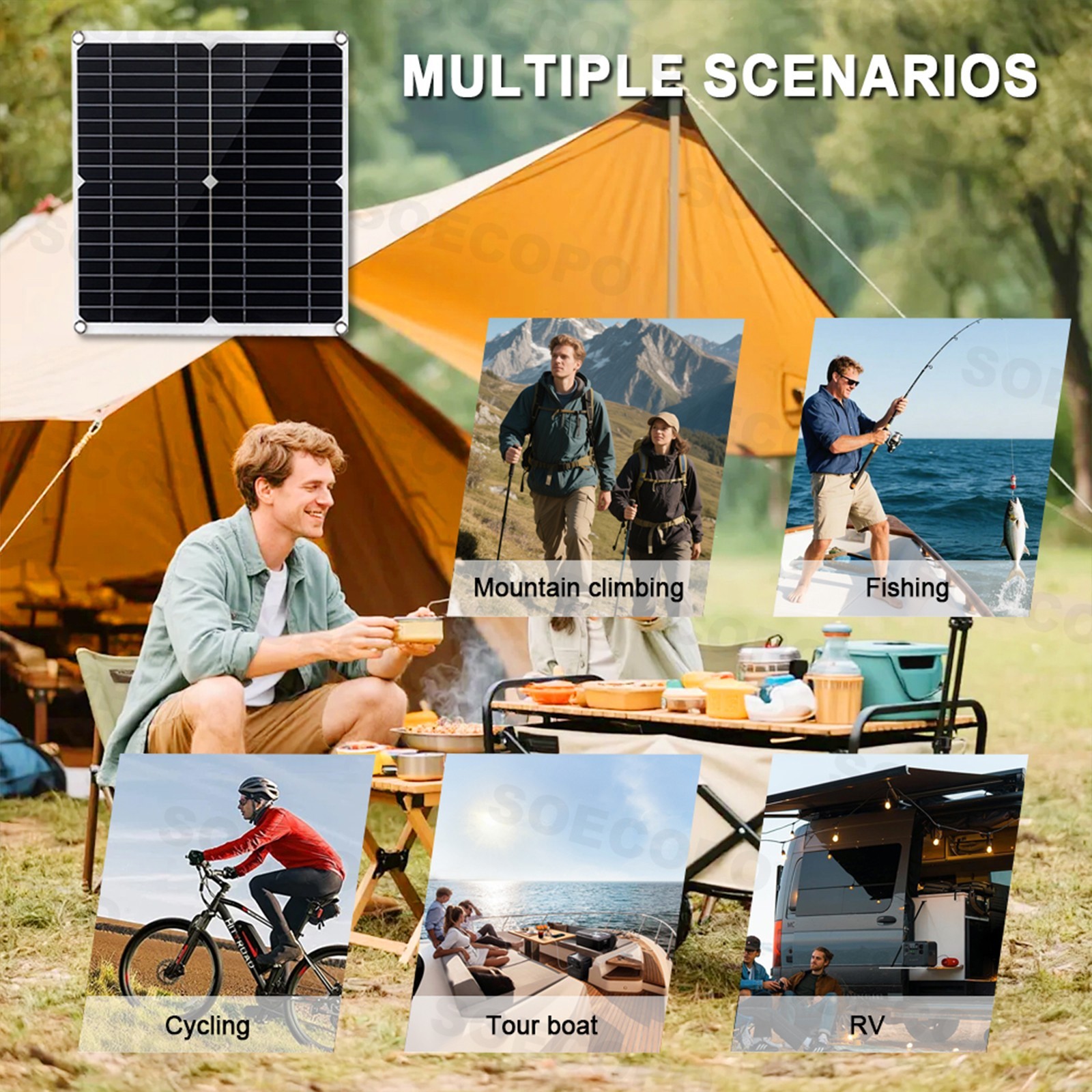 600W Dual Solar Panel Kit – 2 x 300W Portable PV Panels for RV CampingLk