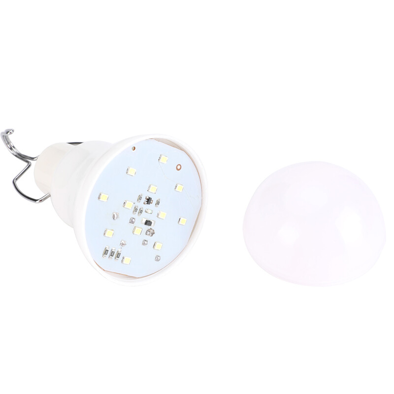 1W 6V Mini Solar Panel & 15W Rechargeable LED Light Bulb for Camping Garden US
