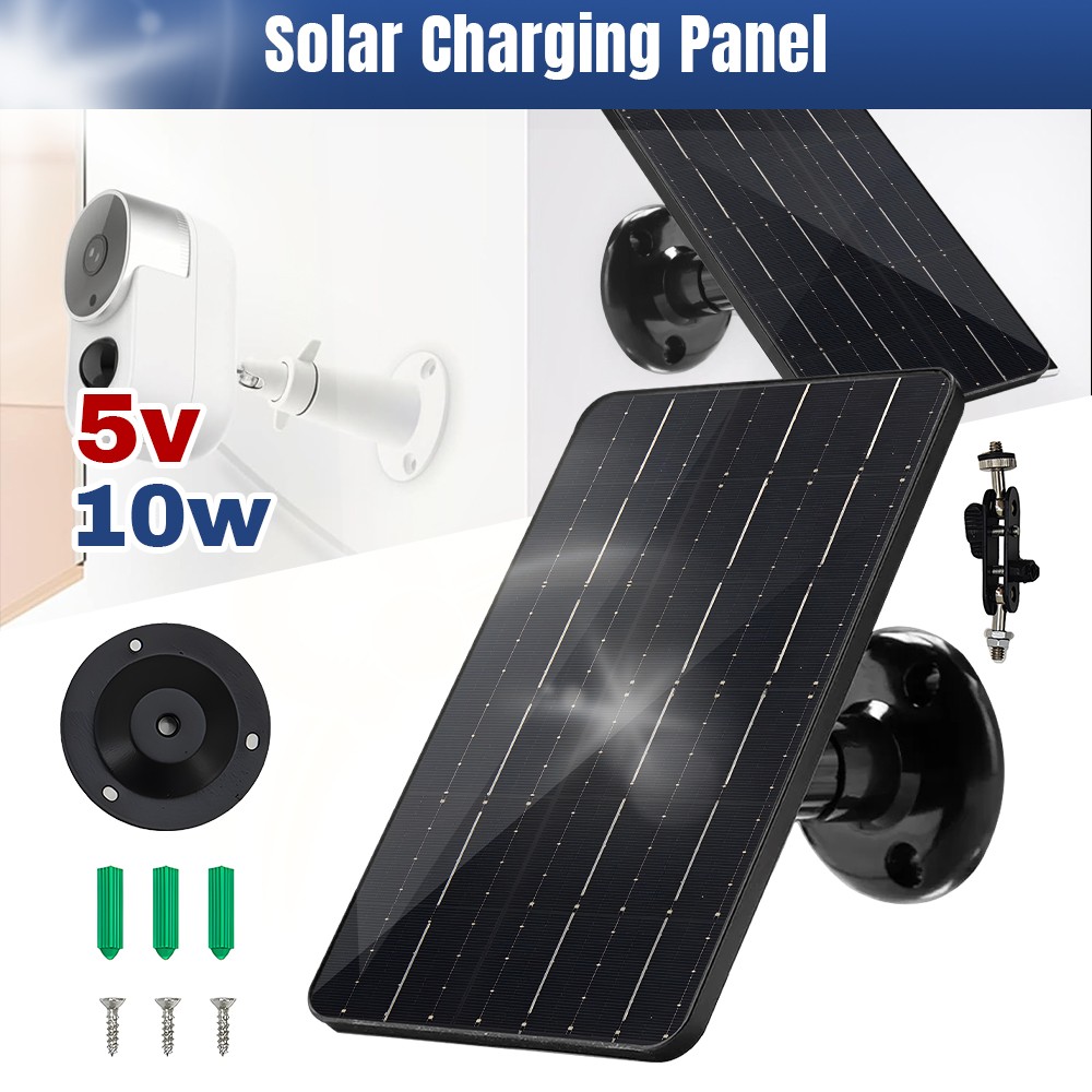Solar Panel for Ring Spotlight Camera/Stick Up Cam Battery Charger 10W / 5W 5V