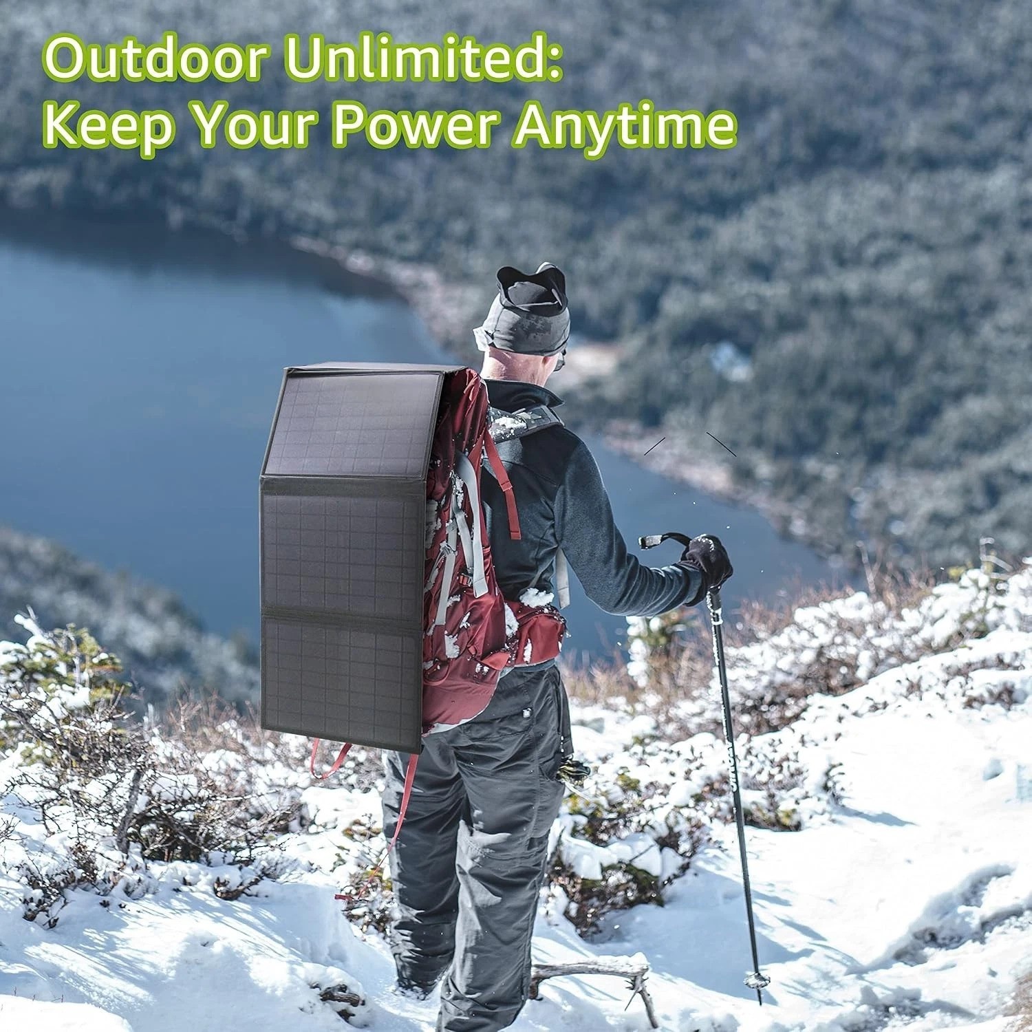 40W Portable Solar Panel Foldable Charger for Camping RV Solar Power Station