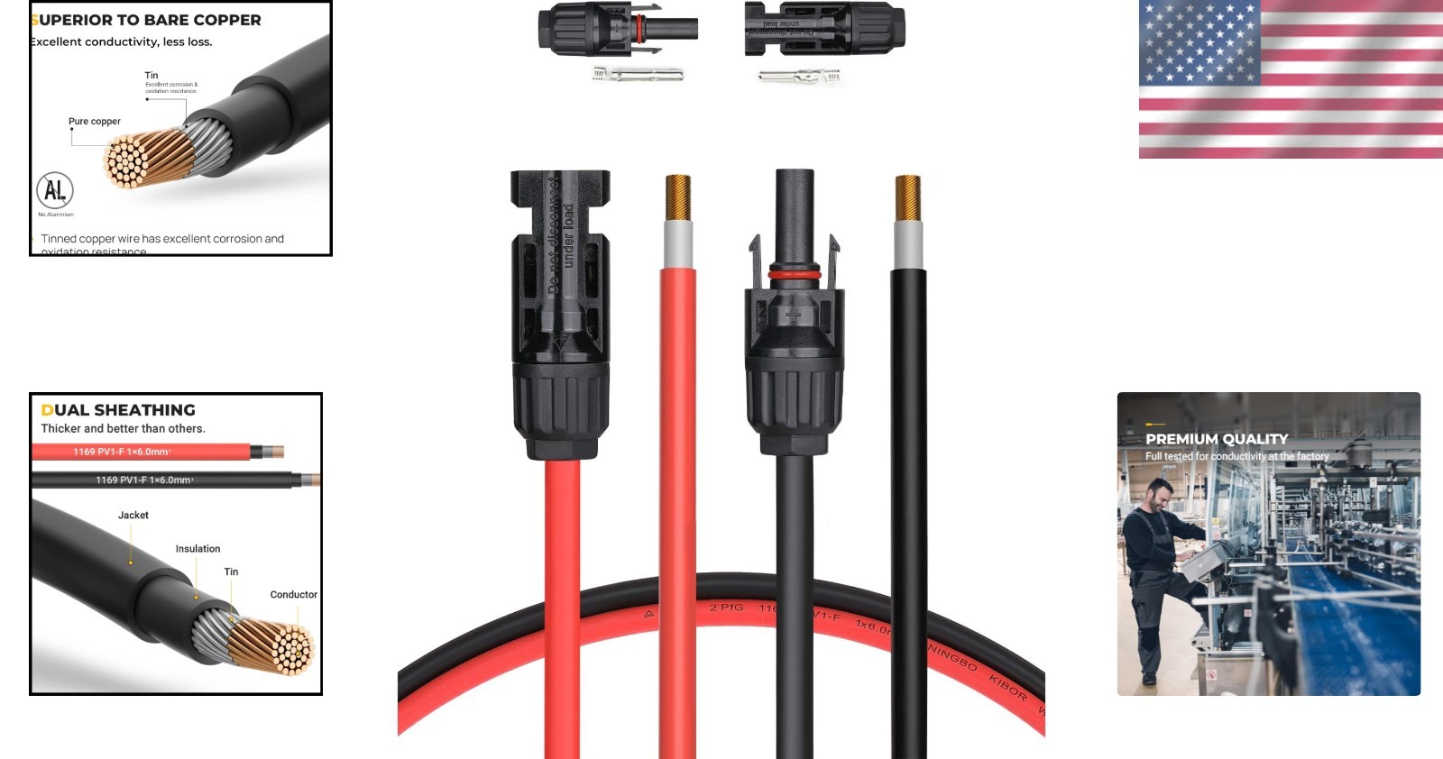 10AWG Solar Extension Cable 20FT with Pure Copper Mc4 Connectors – Durable Setup