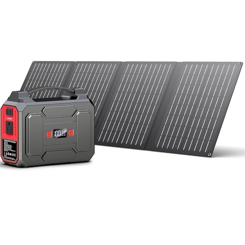 Solar Generator 200W Peak 146Wh Power Station 40W Panel