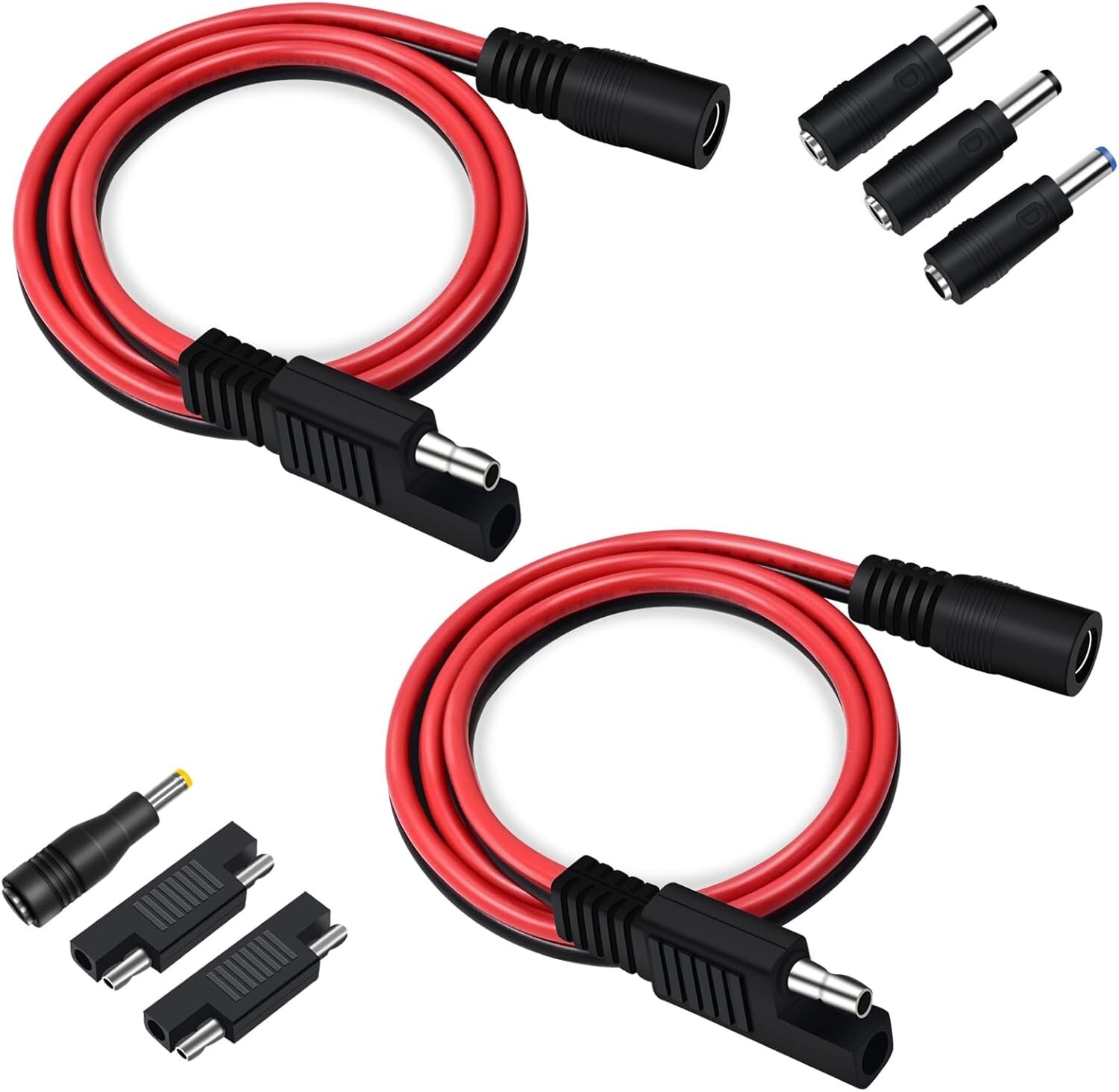 (2 Pack) SAE to DC Adapter for Jackery Solar Panel, to DC5521 Connecto