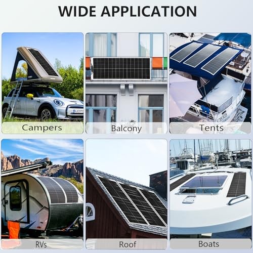 Flexible Solar Panel 100W 12V Monocrystalline Solar System kit,10A Charge