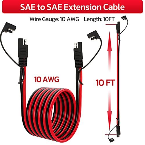10awg Sae Extension Cable 10 Gauge Sae To Sae Extension Cord With Two Prong Conn