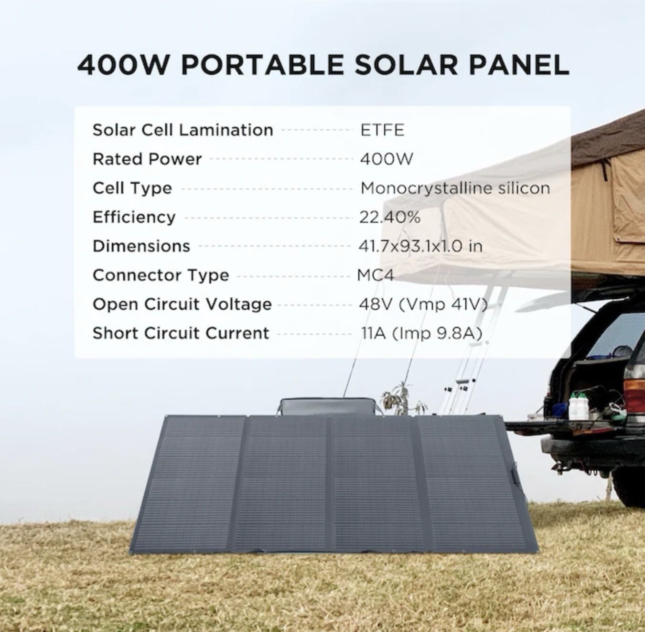 EcoFlow DELTA Pro Portable Power Station With Qty 2 400W Portable Solar Panels