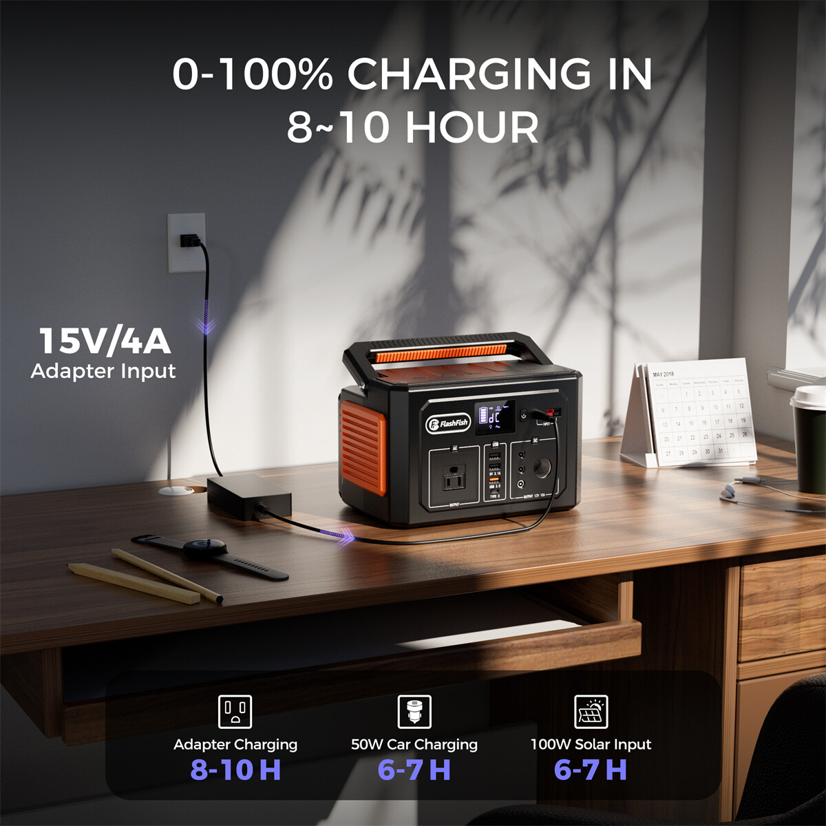 Flashfish K53 Portable Power Station 400W 400Wh Solar Generators Refurbished