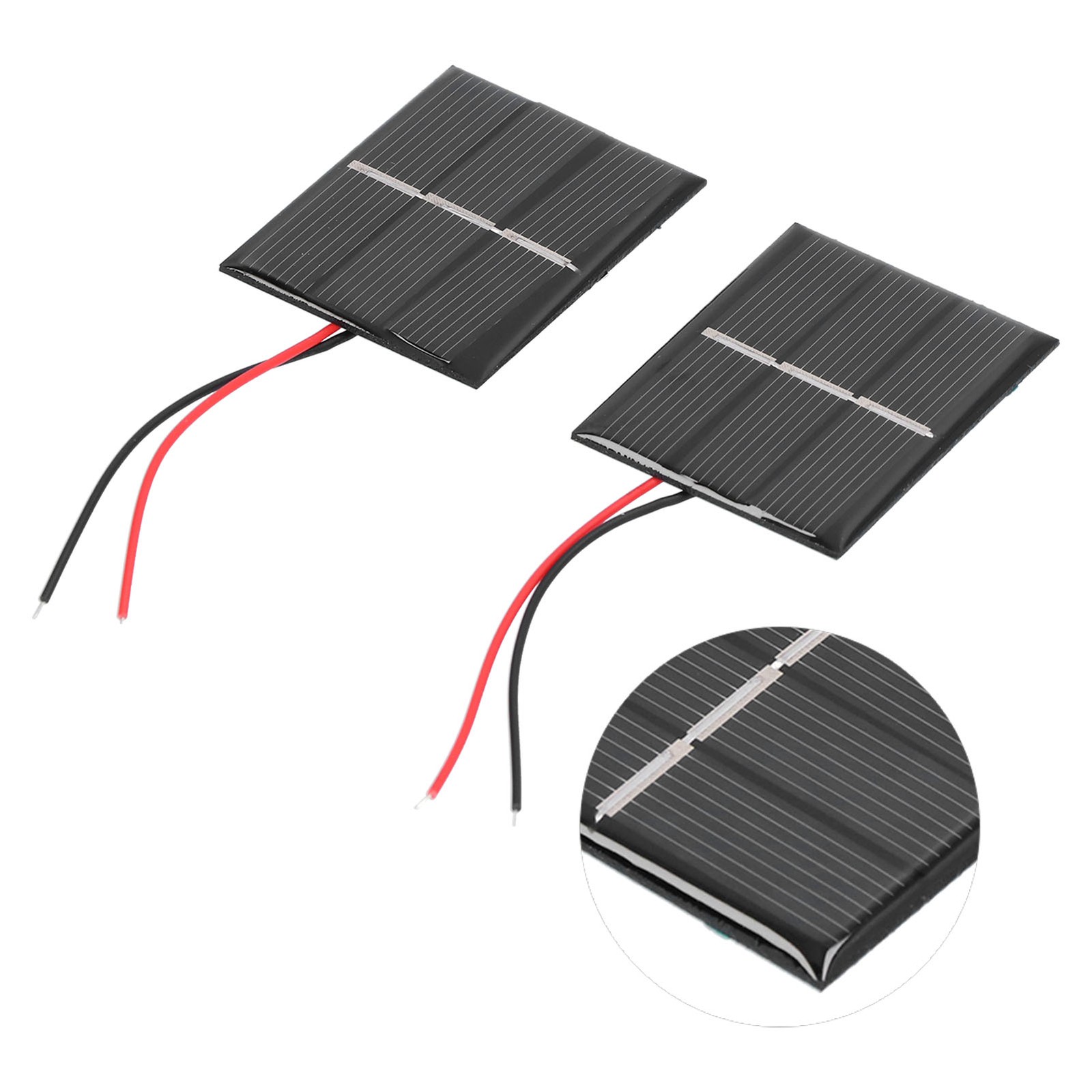 2Pcs Solar Panel Module Polysilicon Micro Mini Glue Power Solar Cells 43x55mm