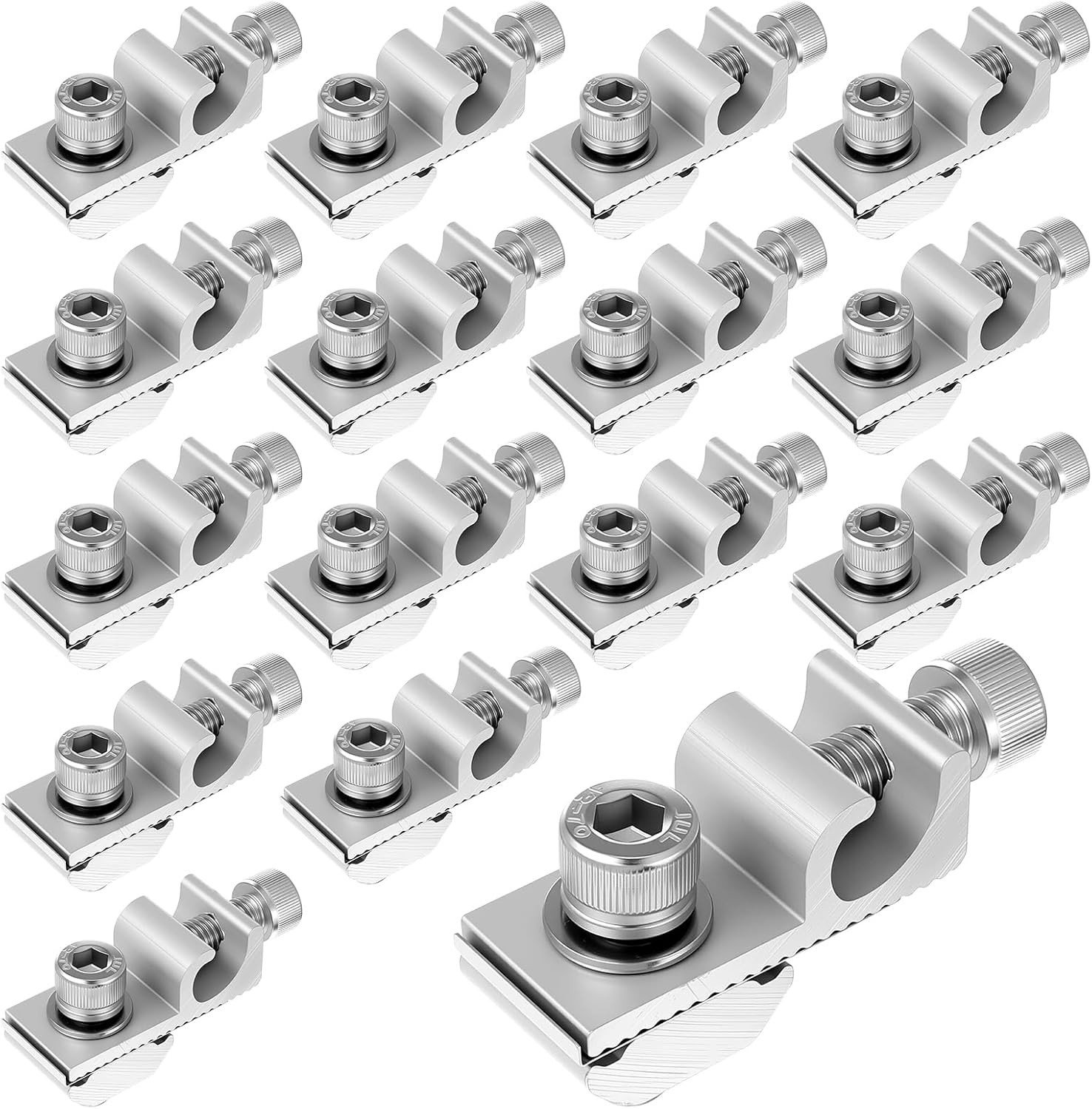 16 Pack Solar Panel Grounding Clamps Set – Aluminum Alloy Thunder Protection …