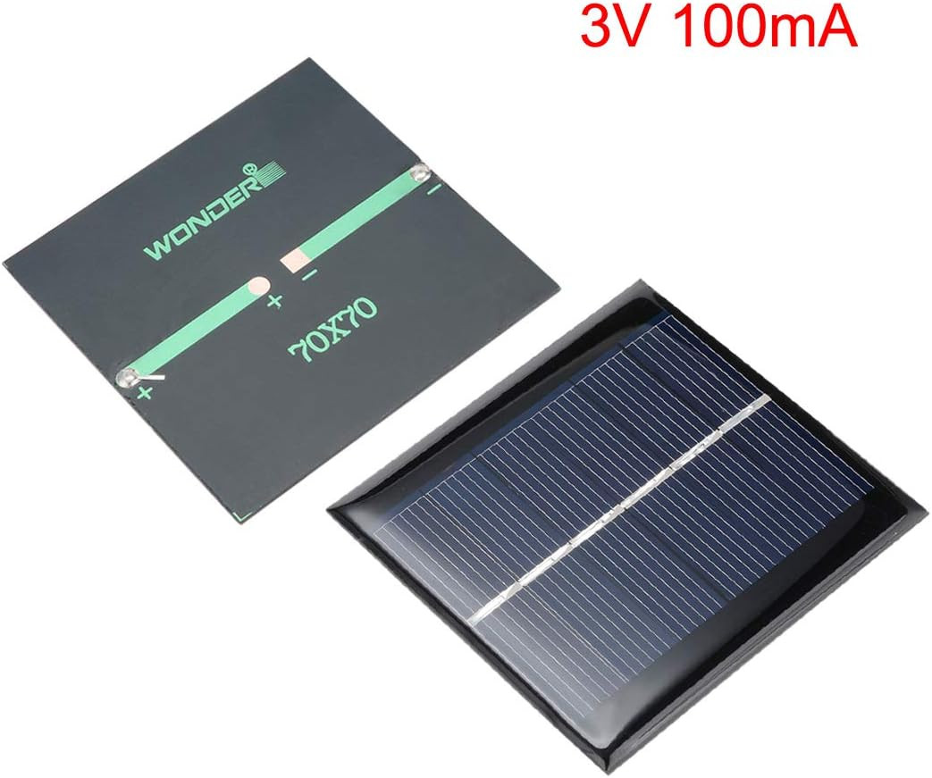 5Pcs 3V 100Ma Poly Mini Solar Cell Panel Module DIY for Light Toys Charger 70Mm