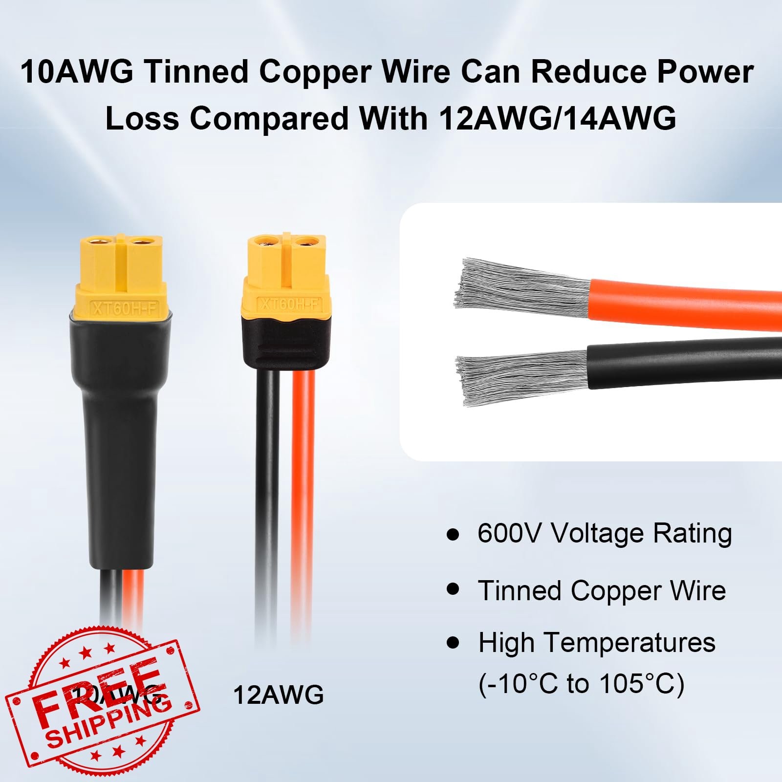XRDS -RF Solar to XT60 Cable 6FT