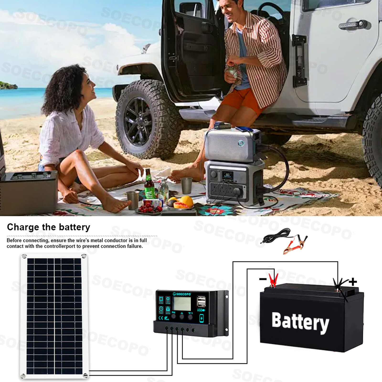 10000W Power Inverter Solar Generator W/200W Solar Panel Home Complete 110V/220V