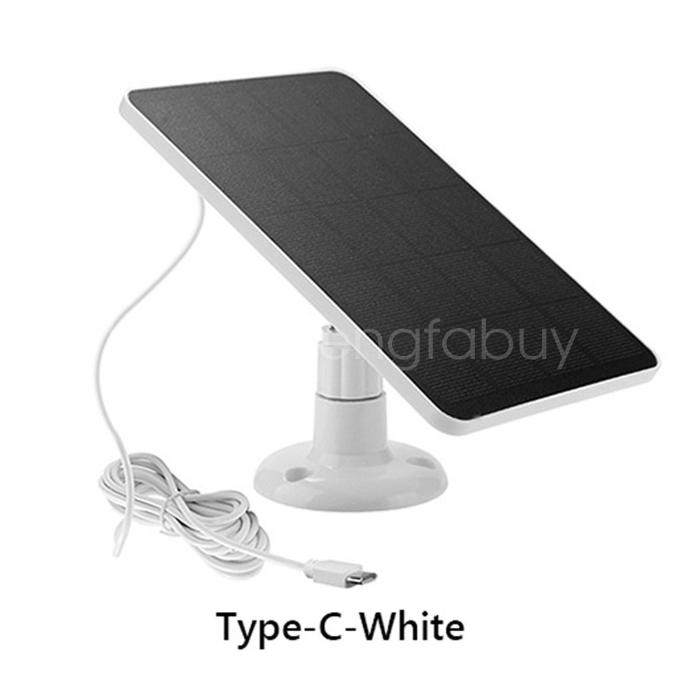 Solar Panel for Outdoor Security Camera Battery 10W USB C Type-C Waterproof