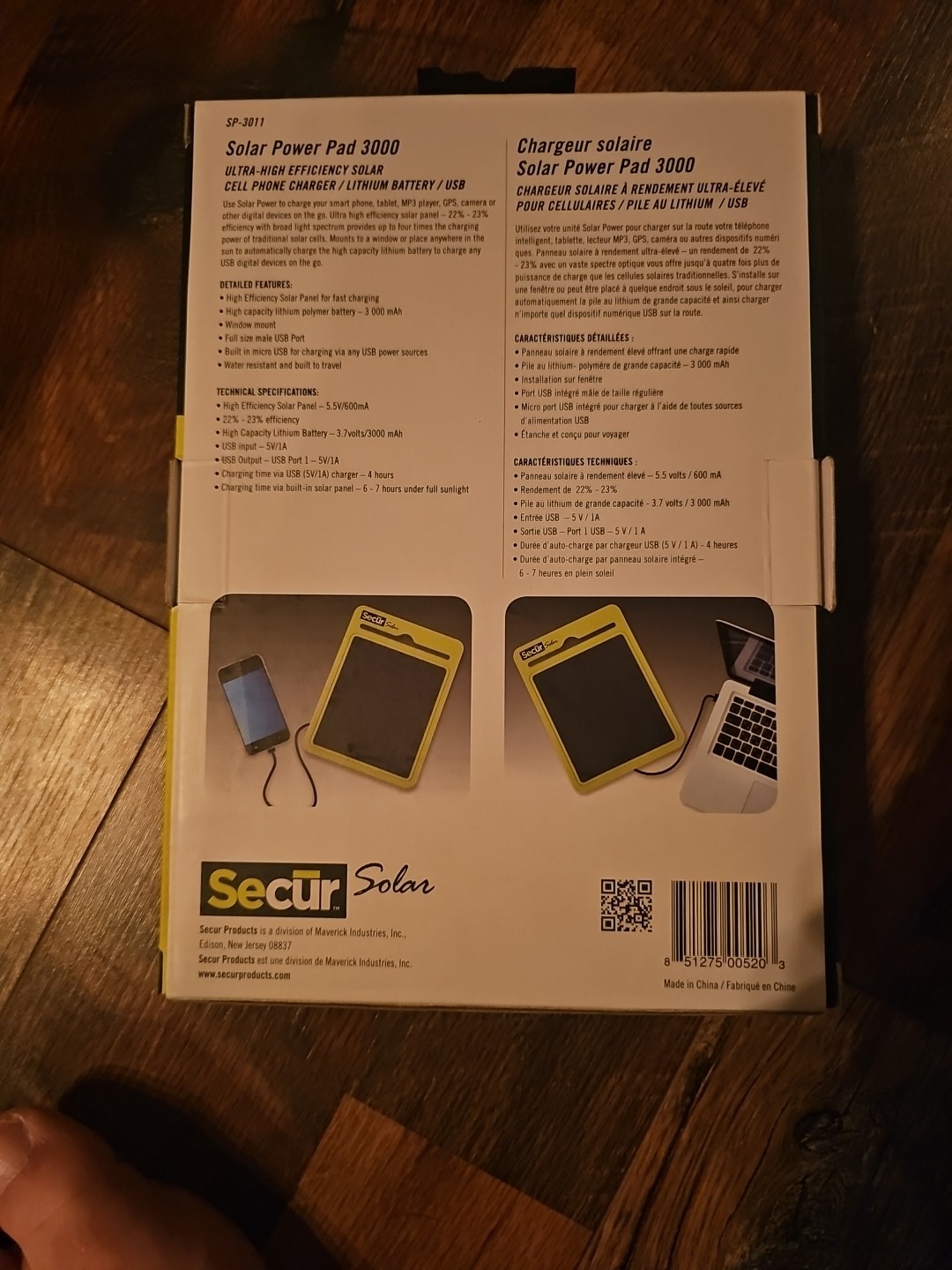 Secur Solar SP3011 – Solar Power Pad Outdoor Solar Panel Charger