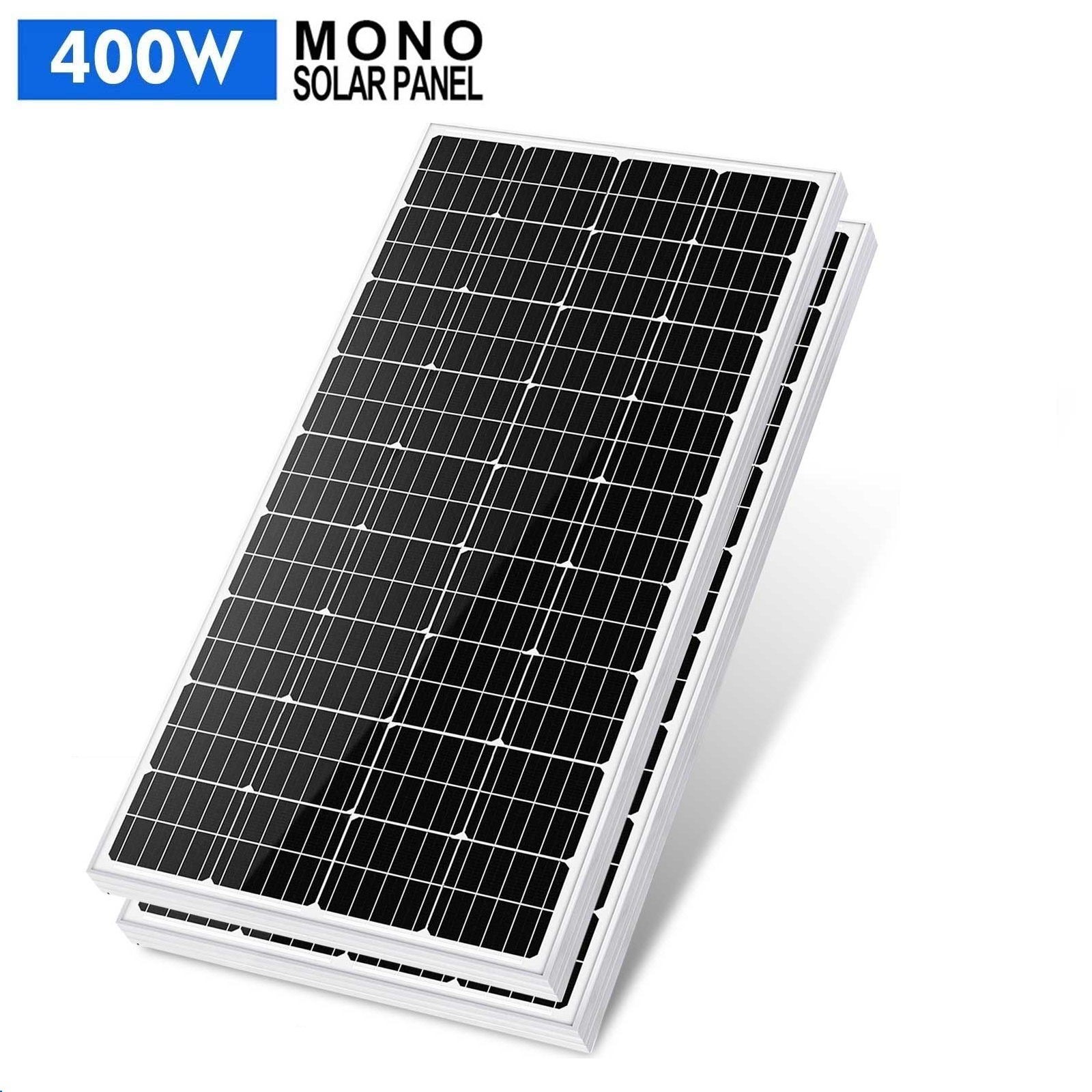 PFCTART 2Pcs 200 Watt Rigid Monocrystalline Solar Panel 12 Volt Home RV Marine
