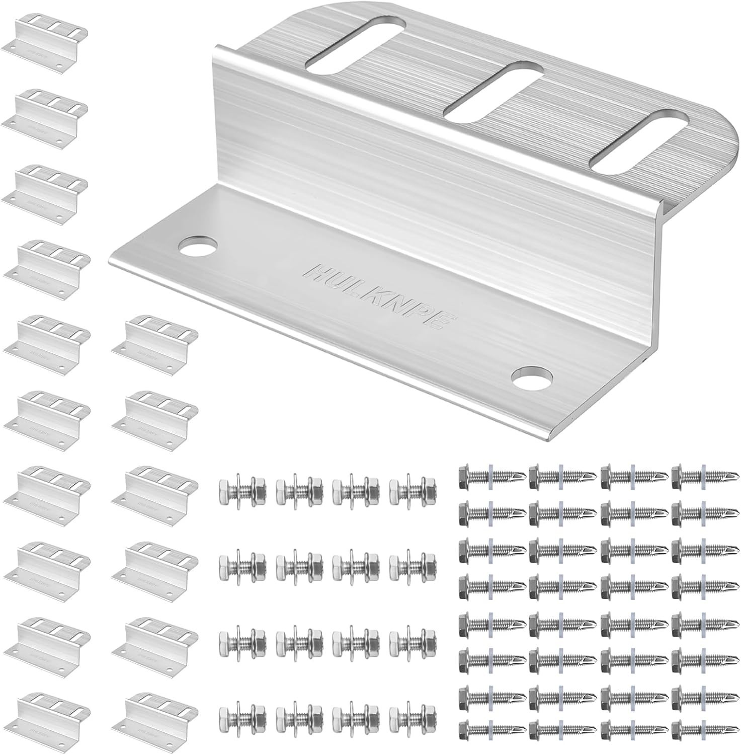 Multi-Slot Aluminum Z Brackets for Solar Panel Hold Down