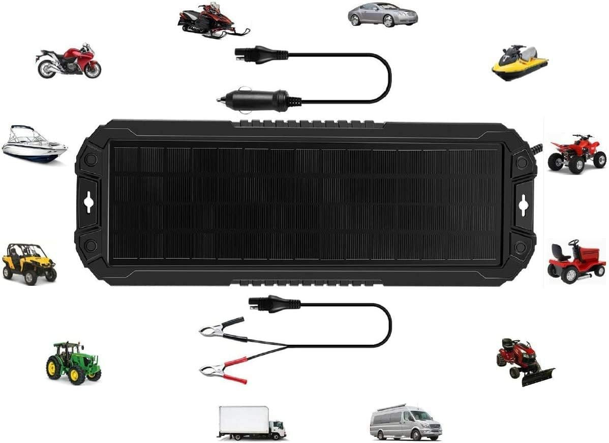 Solar Panel Car Battery Trickle Charger & Maintainer 5W 12V Solar