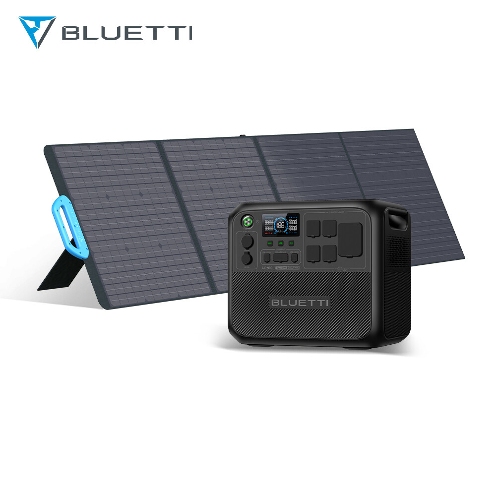 BLUETTI AC200L 2400W 2048Wh LiFePO4 Power Station for Backup +200W Solar Panel
