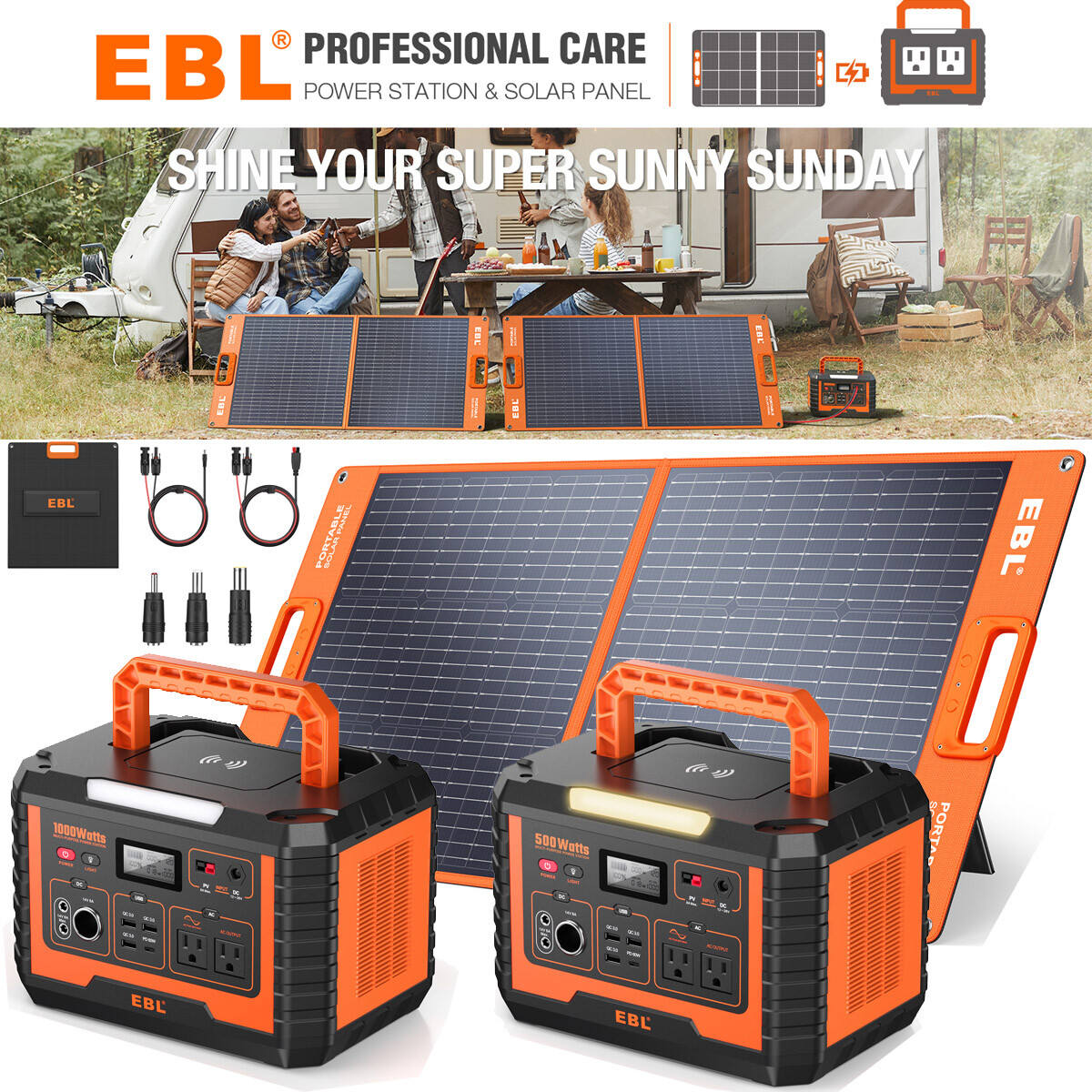 New Portable Power Station 200W/500W/1000W Solar Generator / Solar Panel