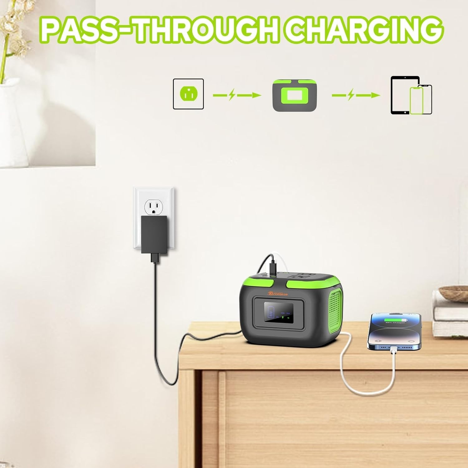 120W Portable Power Station, 97.6Wh Battery Pack with AC Outlet & USB-C
