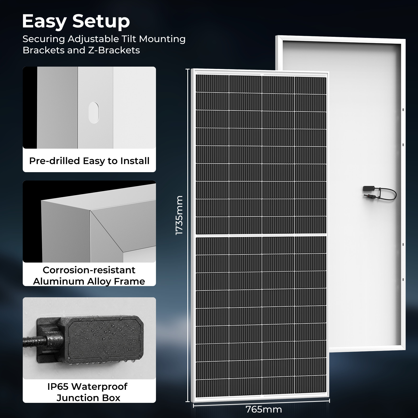 4PCS 350W 700W 24V Solar Panel 25.2% High Efficiency Farm Home Shed Efficiency