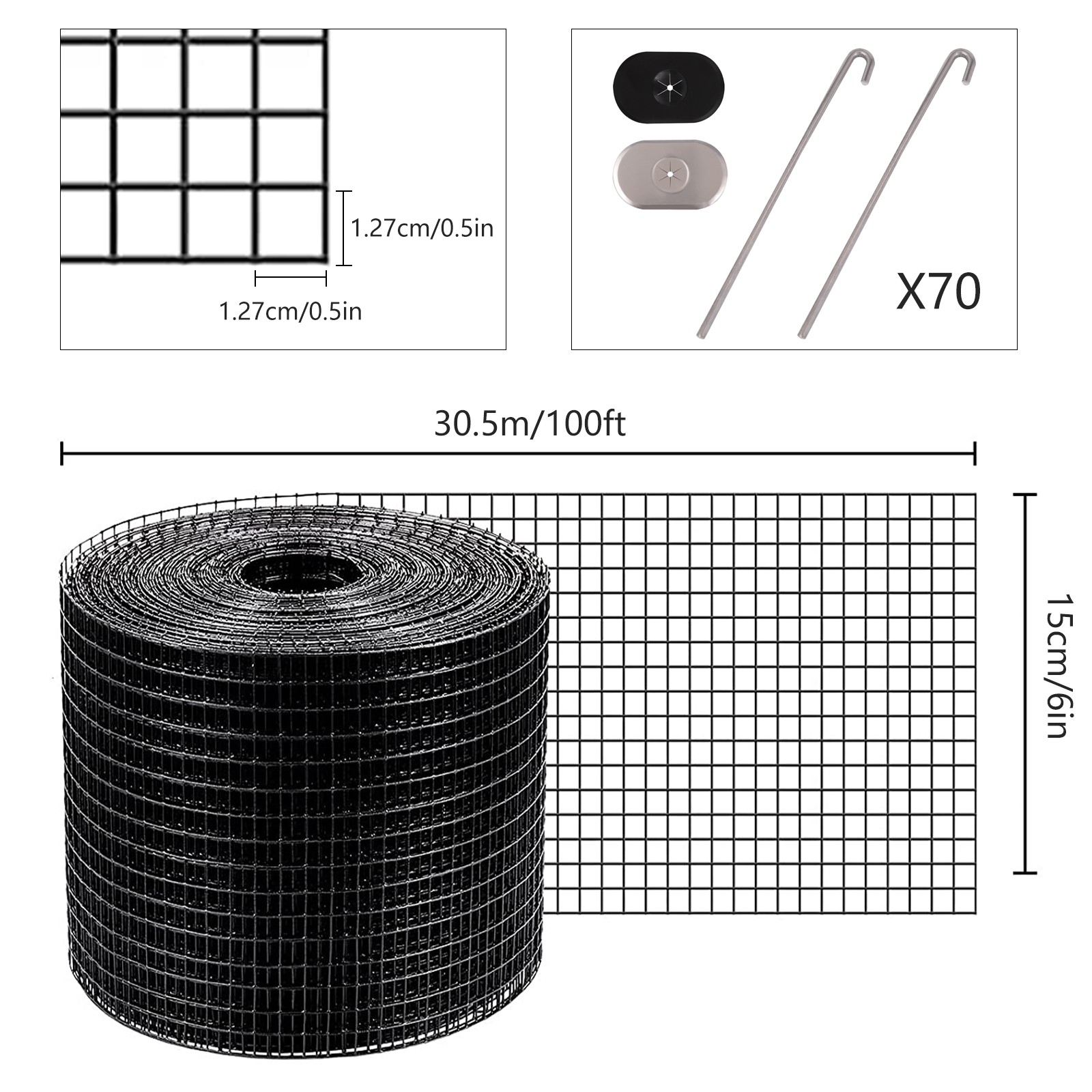 100ft Iron Mesh Rodent Barrier Solar Panel Bird Guard For Roof/garden/farmhouse