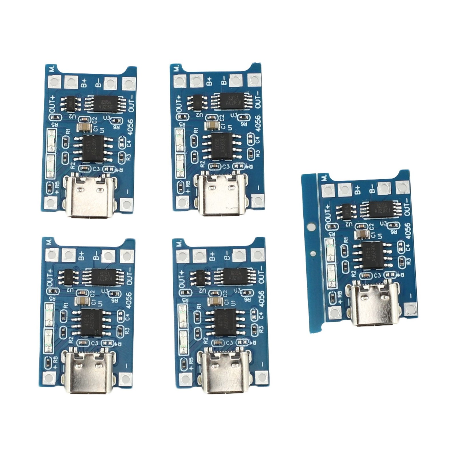 5 x USB Lithium Charger Module with Battery Protection TYPEC USB 5V 1A