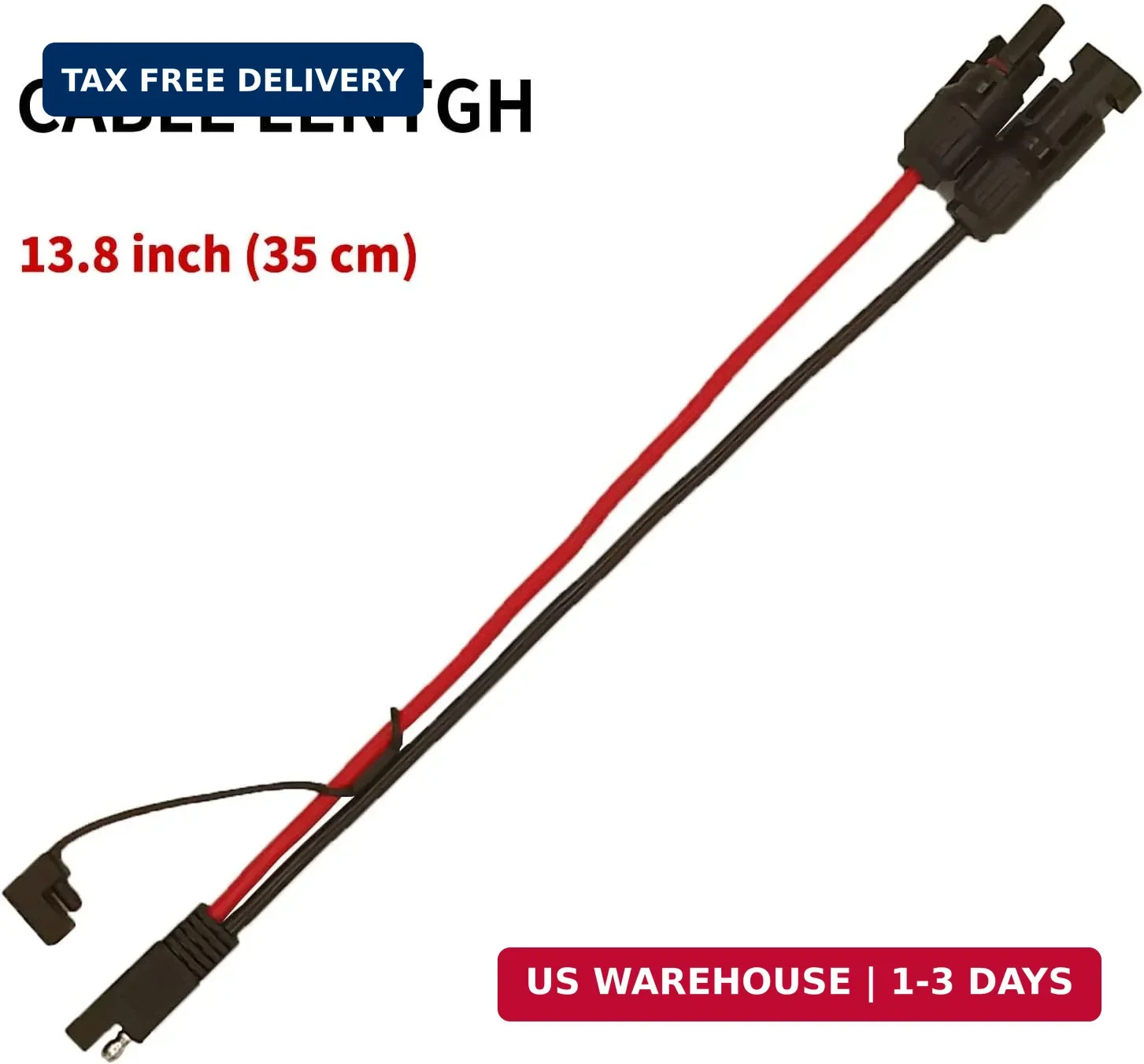 10 AWG SAE to Solar Panel Adapter, RV Solar Panel Connector Cable, Solar to SAE