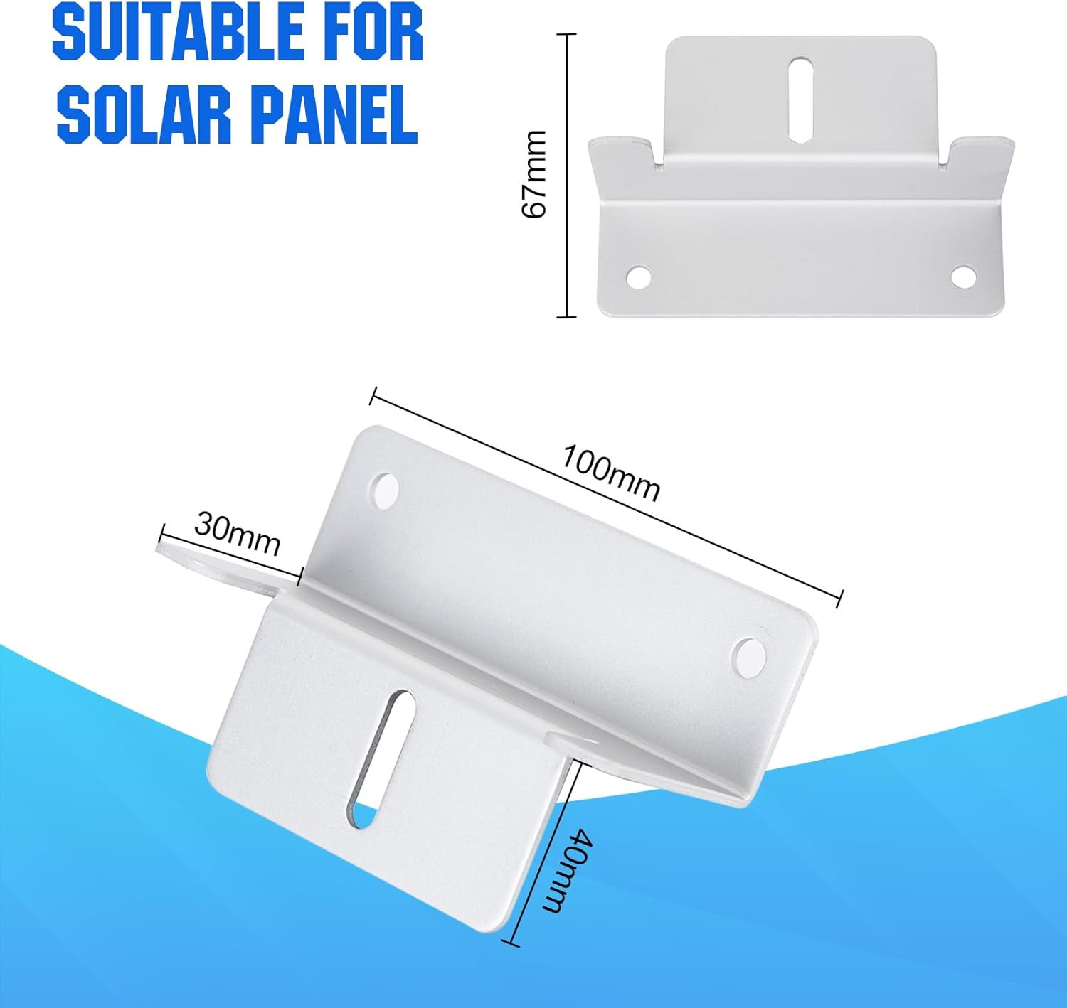 16 Units Solar Panel Mounting Brackets,Z Bracket Sets Lightweight Aluminum Corro