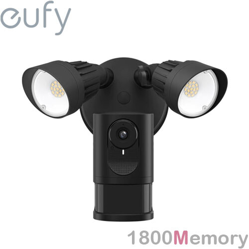 eufy Security Floodlight Cam E220 2000 lm Wired Black Home Security Camera IP65
