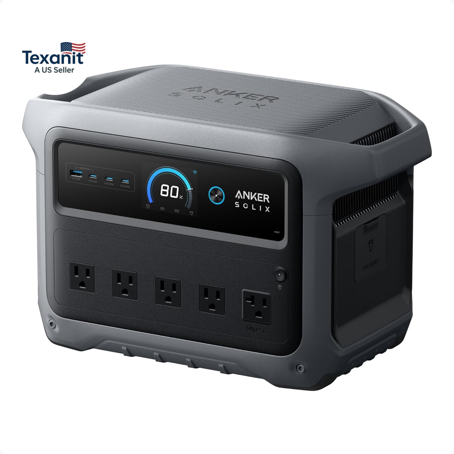 SOLIX C1000 Gen 2 Portable Power Station, 2,000W (Peak 3,000W) Solar Generator,