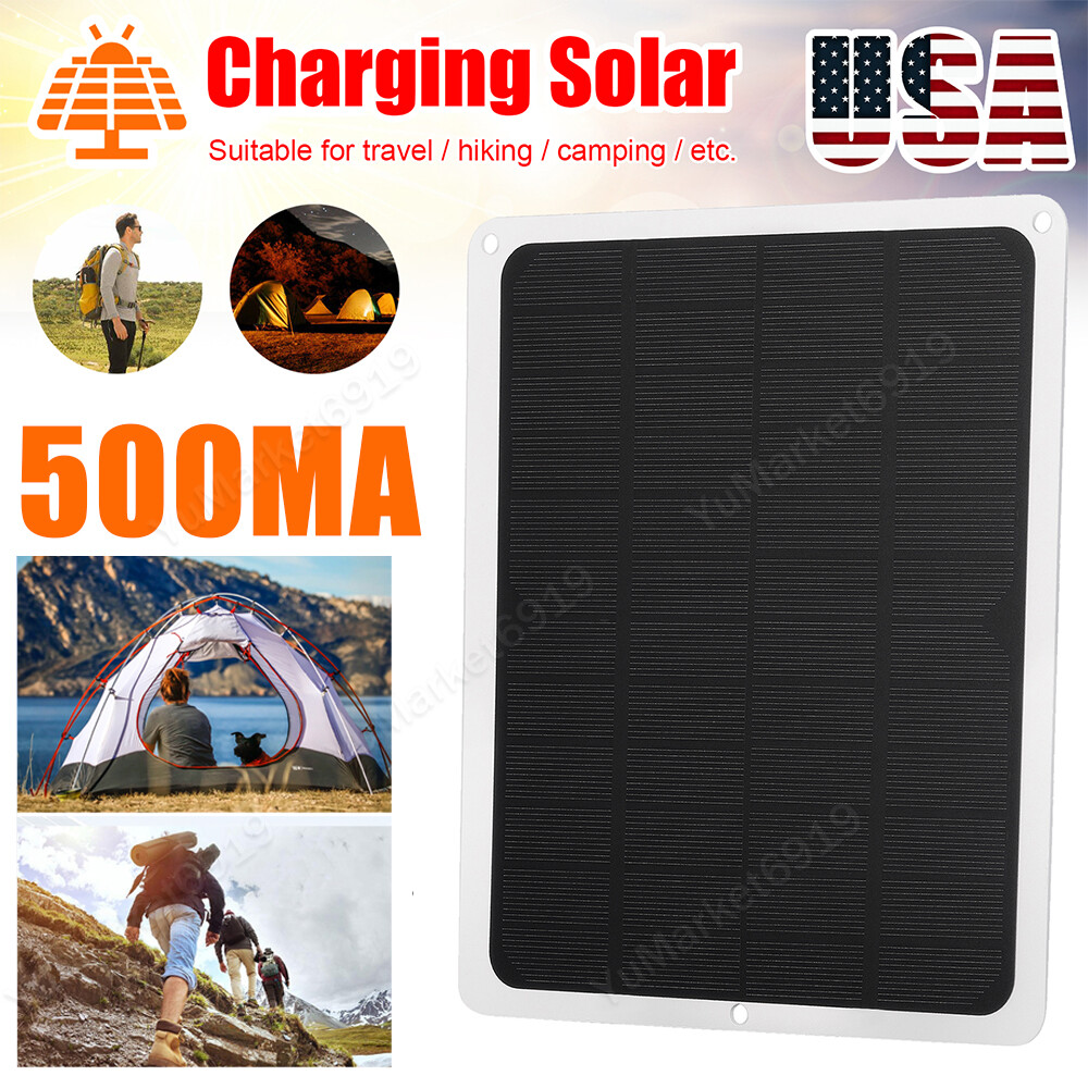 Trickle Charger 22W Solar Panel Kit 12V Battery Charger Maintainer Boat RV Car