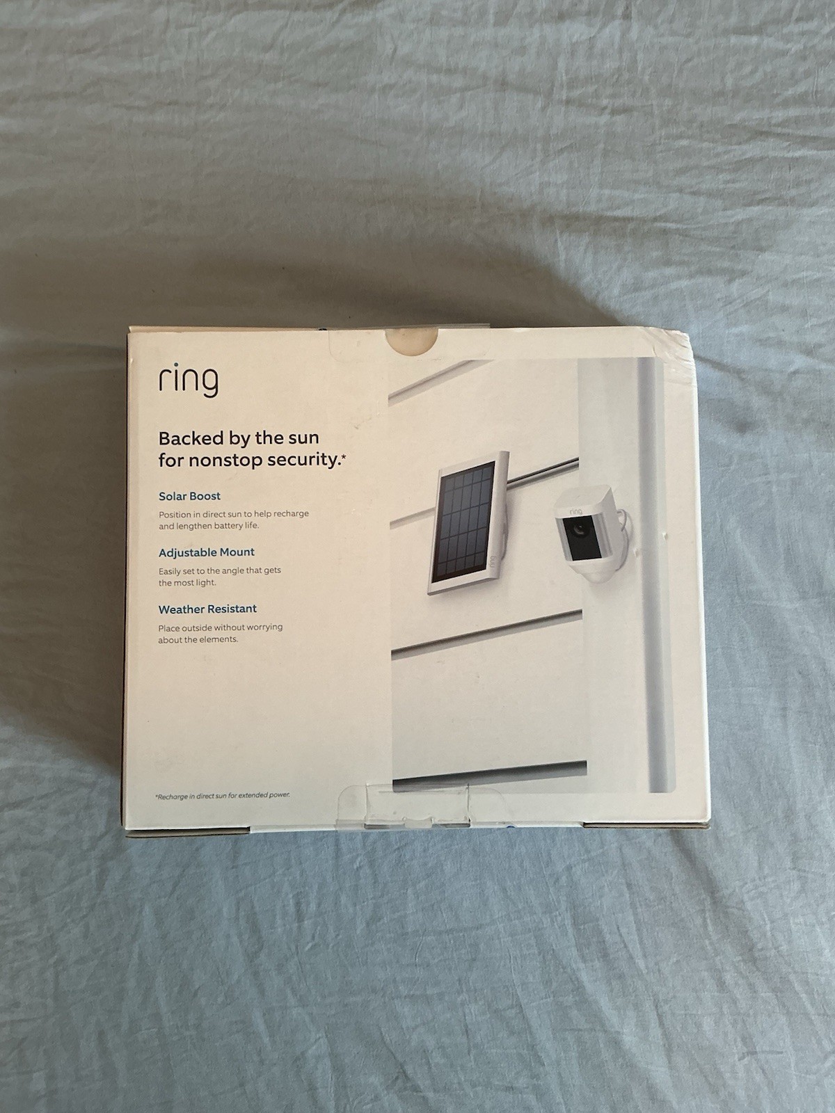 Ring Solar Panel White Gen 2 for Select Ring Cameras Weather Resistant NIB