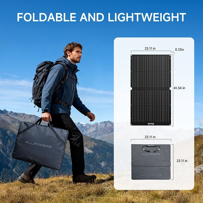 ALLPOWERS 100W SP027 Portable Solar Panel Kit For Power Station Outdoor Balcony