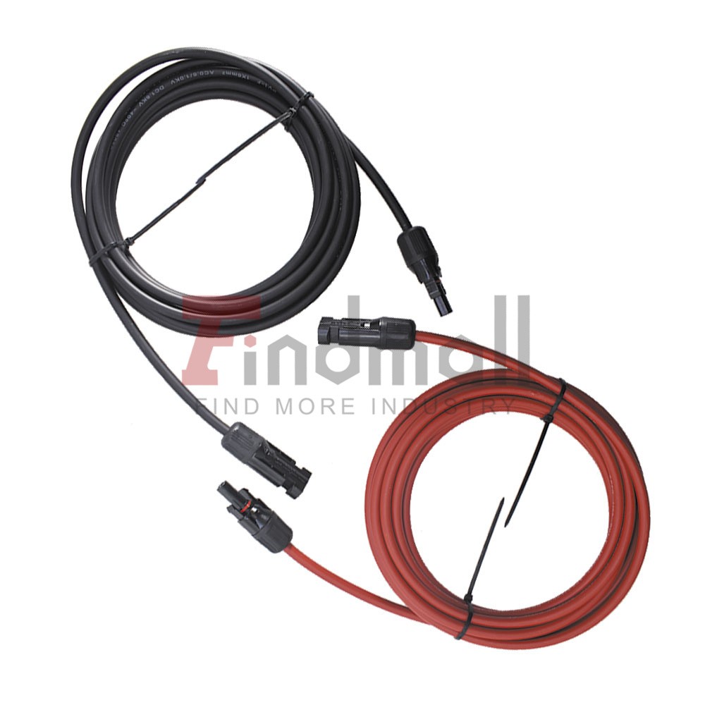 High Quality 1 Pair Solar Panel Extension Cable Wire Connector 10 AWG 15ft