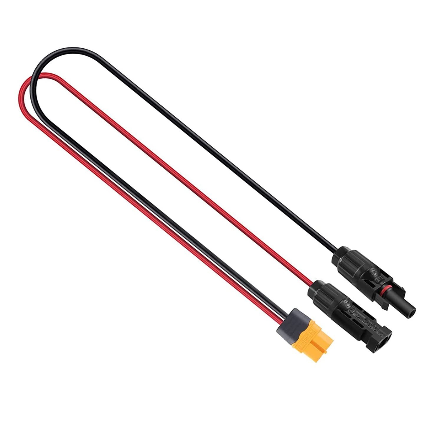 25FT Solar Charge Extension Cable, 12AWG XT60 Adapter for Solar Panels & Power S