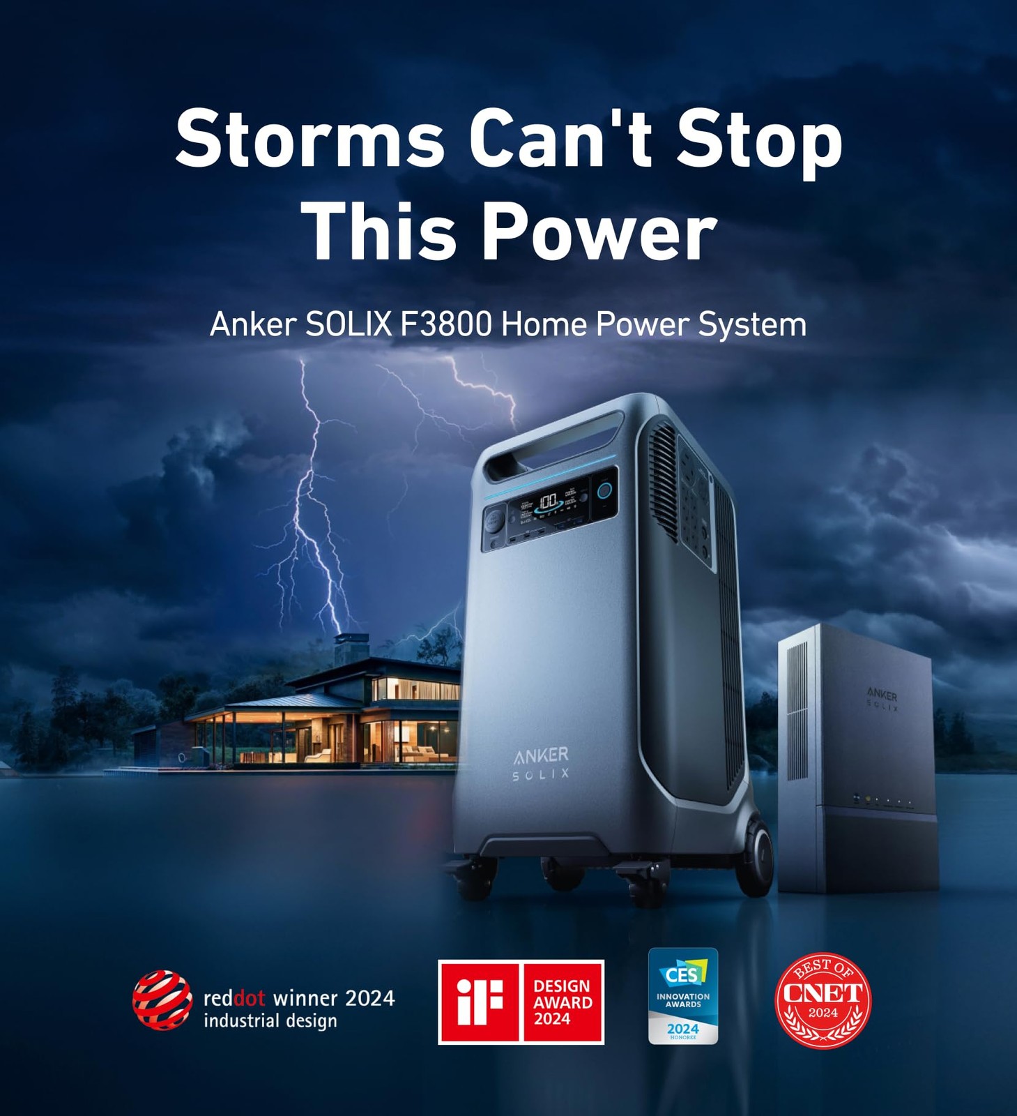 Anker SOLIX F3800 Portable Power Station, 3840Wh, LiFePO4 Batteries, UltraHig…