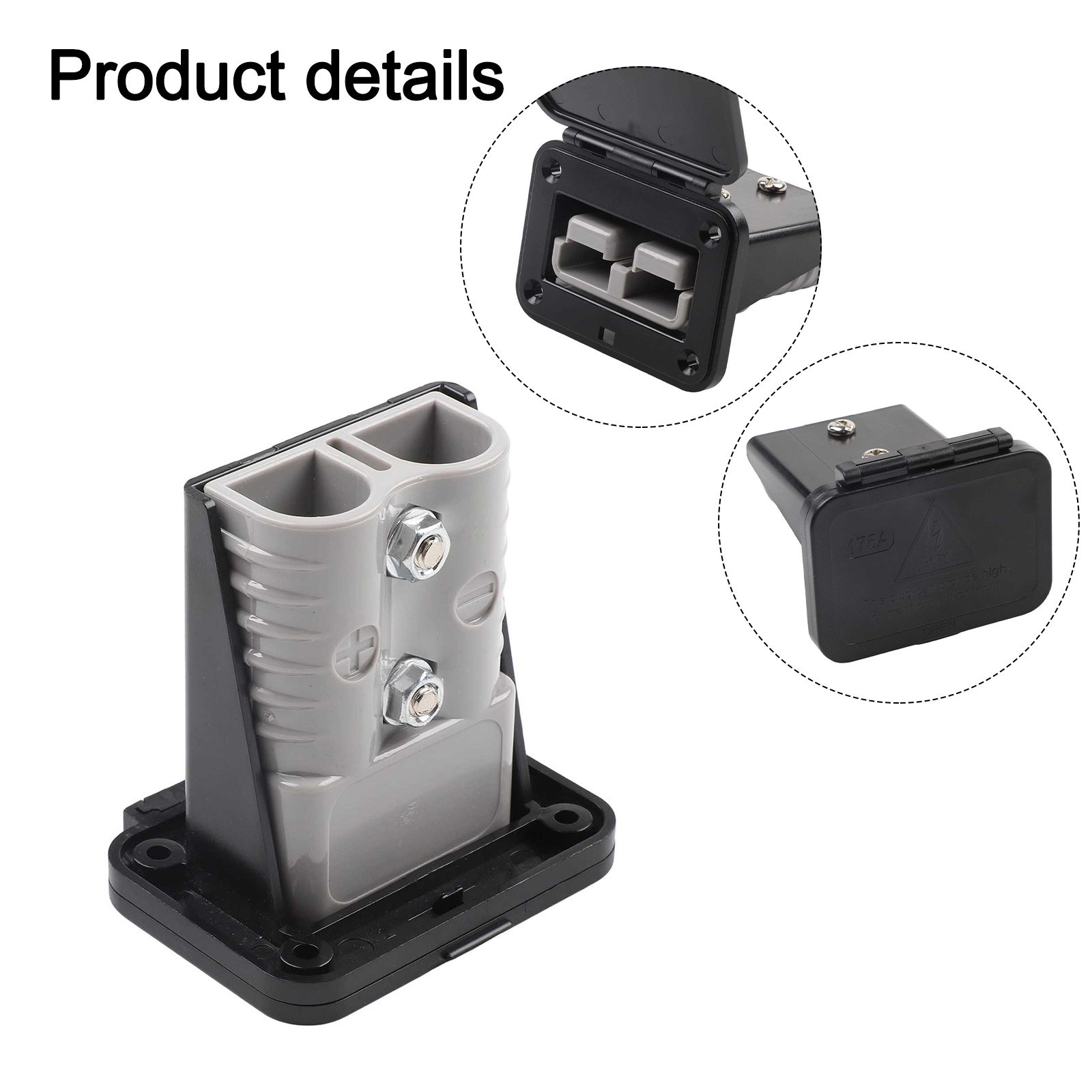 Flame Retardant PC EV Charging Connector Fixed Screw Design 50A 120A 175A 600V