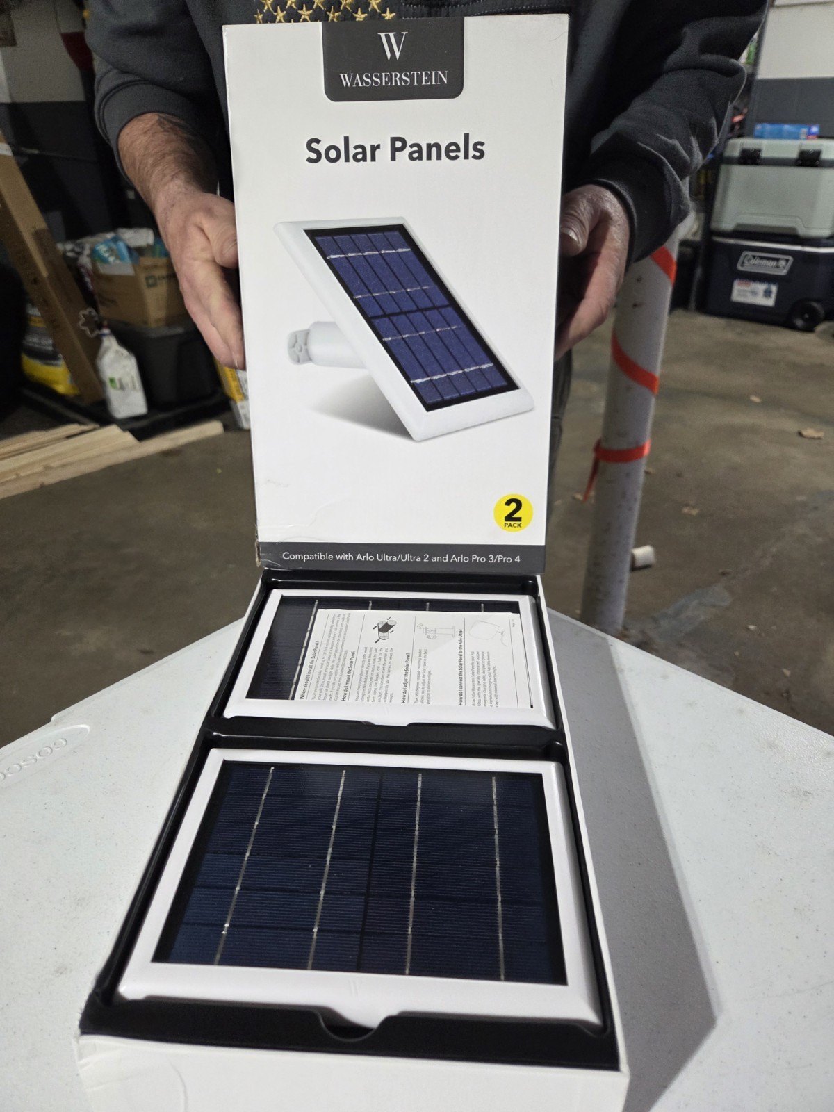 Wasserstein 2 Pack Solar Panels For Arlo Ultra, Ultra 2, Pro 3 And Pro 4 WHITE