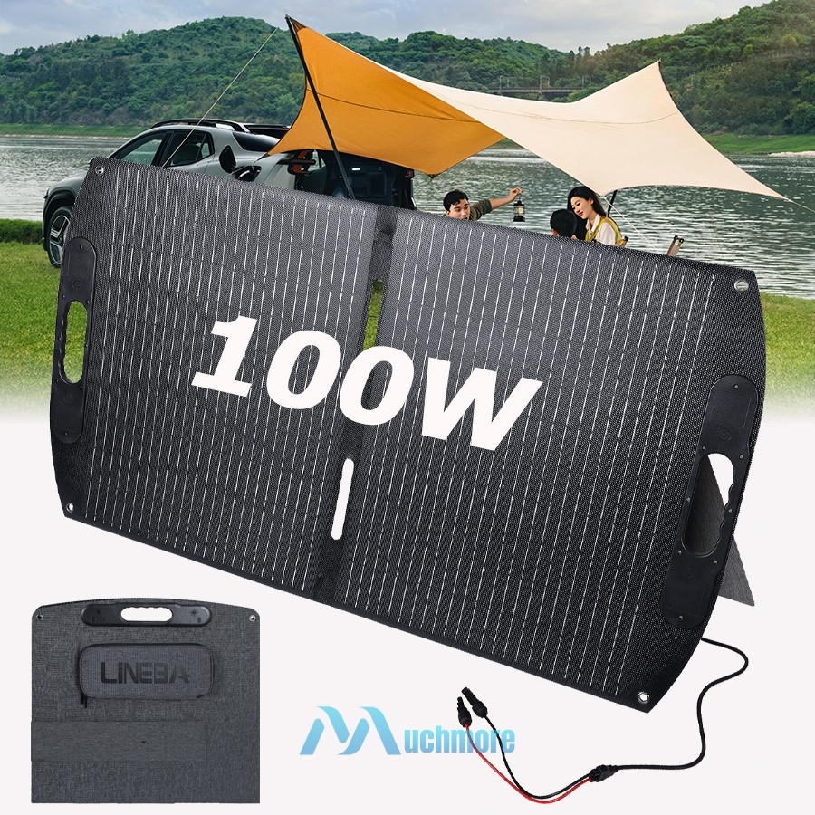 100W 200W Foldable Solar Panel Kickstand for Sunshed RV Camping Off-Grid Rooftop