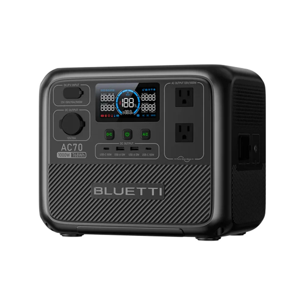 BLUETTI AC70 Portable Power Station 1000W 768Wh Solar Generator US Plug NEW
