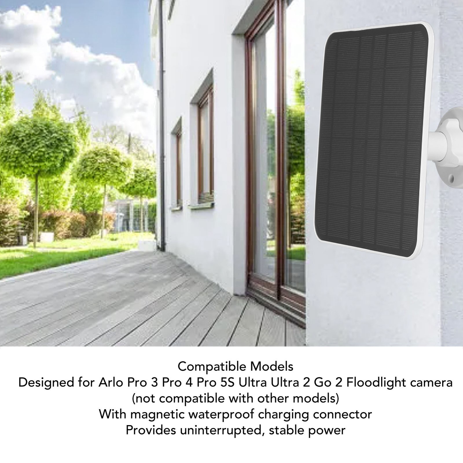 12W Solar Panel Charger IP65 Waterproof Magnetic Charging Security Camera Solar