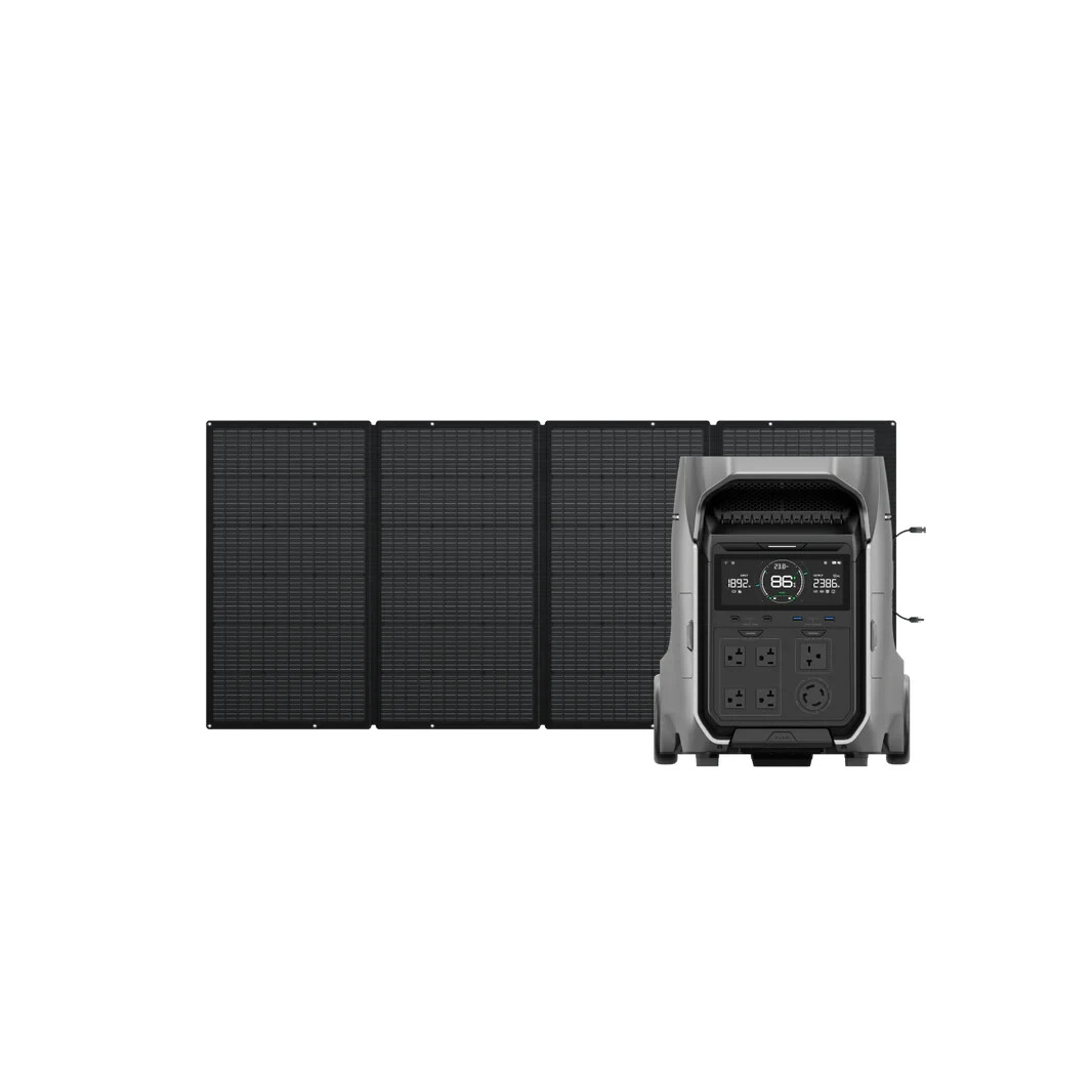 Ecoflow DELTA Pro 3 Battery Solar Power Station + 400 W Solar Panel Generator,